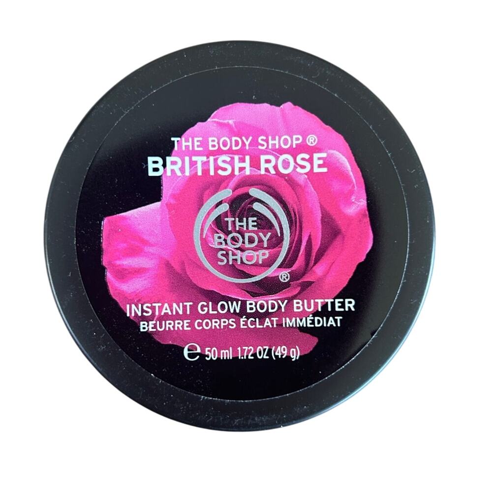 The Body Shop Body Butter BRITISH ROSE Instant Glow 1.72oz/50mL Travel Size